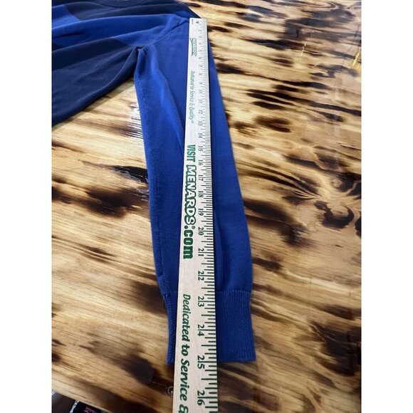 Michael Kors Sweater Women Size Small Blue Cotton Blend Long Sleeve Classic City - Picture 7 of 11